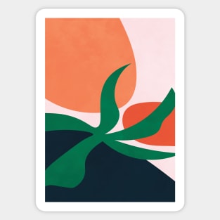 Abstract Modern Plant, Scandinavian Sticker